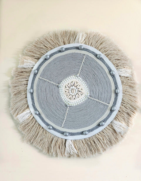 Boho Wispy Disc Gray