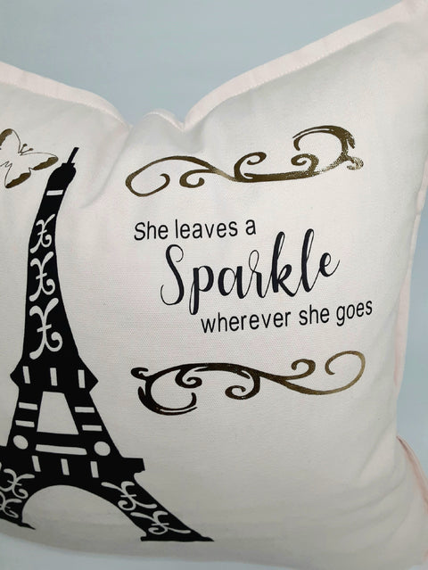 Paris Eiffel Tower Pillow